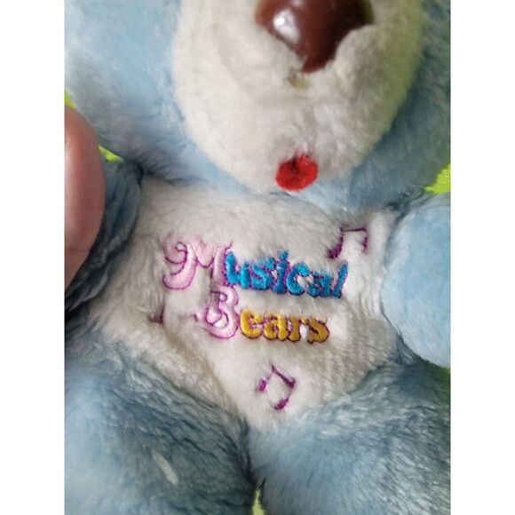 Vintage Teddy Bear "Musical Bears" Blue Animal Playthings Inc Plush Toy 1986 Vtg - Picture 2 of 7